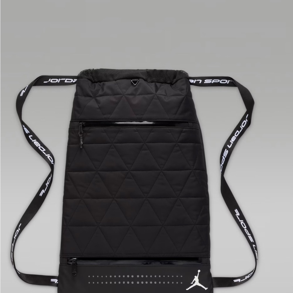 Jordan Black Quilted Backpack GYMSAC